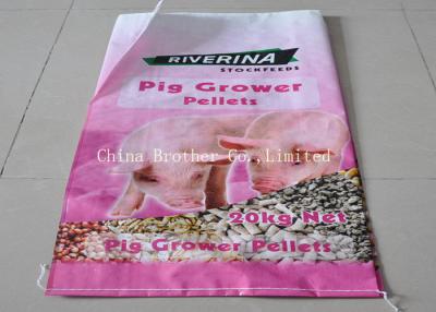 China Single Folded Empty Animal Feed Bags , Chicken Feed Polypropylene Bulk Bags for sale