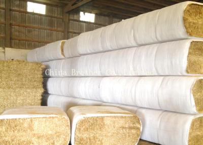 China Woven Polypropylene Hay Cover Tarps , Non Toxic Hay Bale Storage Bag 60Gsm - 120Gsm Density for sale