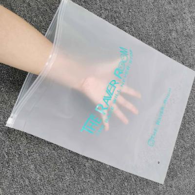 China Disposable Good Quality Zipper Lock Frosted Plastic Packing Bag For Clothing Custom Printed Waterproof PVC Ziplock Bag for sale