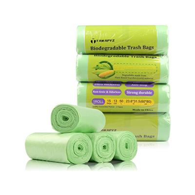 China BIODEGRADABLE Good Quality PP Garbage Bag 100% Biodegradable Plastic Garbage Bags Eco-friendly On Roll for sale