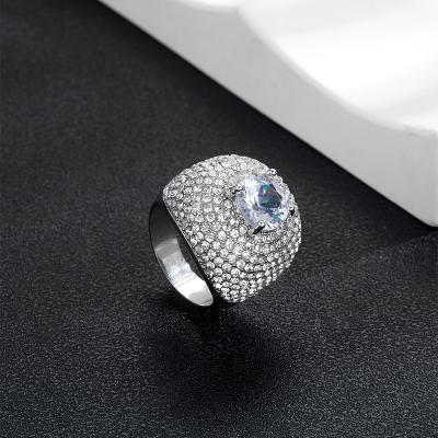 China Luxury Vintage Hip Hop Zircon Diamond Jewelry Rings Customize Fashion Zircon Jewelry Rings For Men for sale