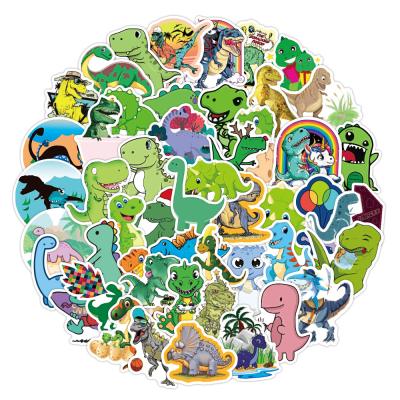 China 50pcs/bag waterproof cute dinosaur outdoor stickers waterproof removable pvc vinyl kawaii stickers for sale