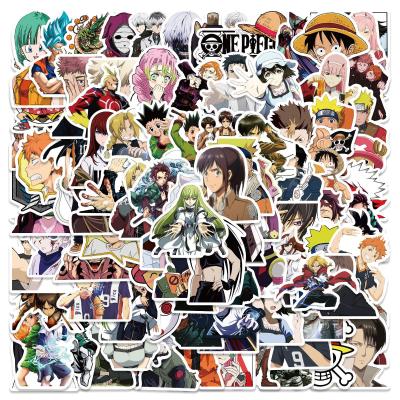 China 100pcs/set Cartoon Mix Anime Character Stickers Waterproof To Remove Custom Popular Sticker for sale