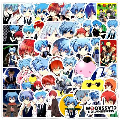 China Hot Sale Anime Sticker 50pcs/bags Cartoon Assassination Classroom Cartoon Decorative Pattern Waterproof Luggage Stickers for sale