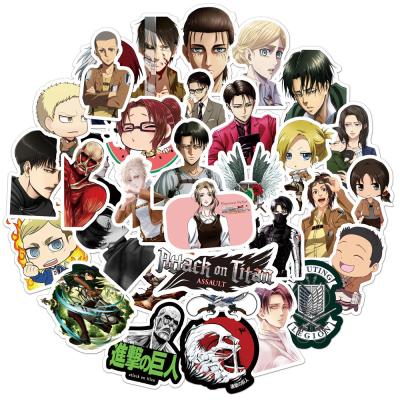 China 100pcs/bag Cartoon Sticker Anime Attack On Titan Sticker Gifts For Kids To Laptop Suitcase Bicycle Car DIY PVC Stickers for sale