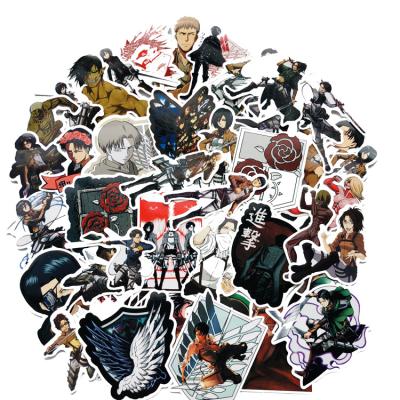 China 42PCS/bag Cartoon Sticker Anime Attack On Titan Sticker Gifts For Kids Laptop Suitcase Bicycle Car DIY PVC Stickers for sale