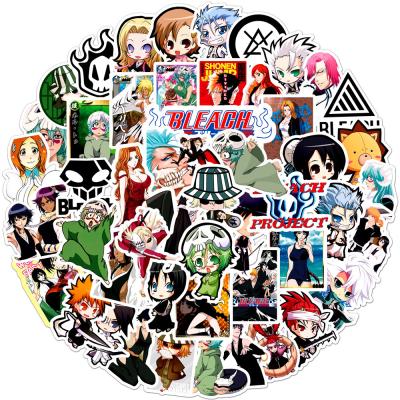 China Hot Selling Anime Cartoon Luggage Bleach Japanese Car Laptop Decorative Sticker Waterproof PVC Stickers for sale