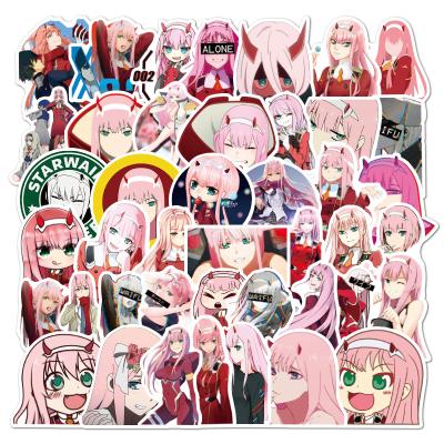 China 50pcs/bag Cartoon Sticker Vinyl Stickers for Skateboard Phone Guitar Car Laptop Bike Luggage Decoration for Anime DARLING in FRANXX Fans for sale