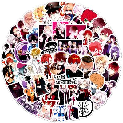 China Hot Selling Anime Diabolik Lovers Cartoon Luggage Japanese Car Laptop Decorative Sticker Waterproof PVC Stickers for sale