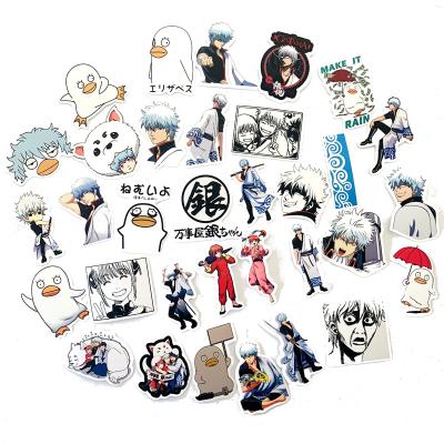 China Waterproof+Eco-friendly 50pcs Cartoon Anime Gintama Vinyl Stickers Waterproof For Kids Laptop for sale