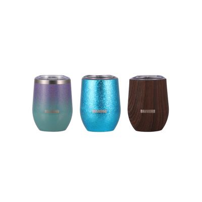 China Factory Price Disposable Thermo Stainless Large Vacuum Stainless Kids Tumbler Egg Shape Custom Wine Beer Tumbler Cups for sale