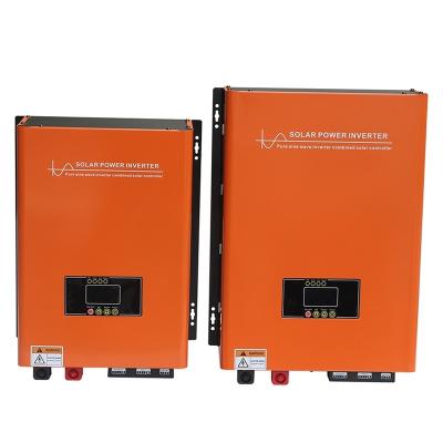 China Solar System Home Solar Hybrid Inverter 8kw 4000w 110v 7kw Adjustable Pure Sine Wave AC Inverter for sale