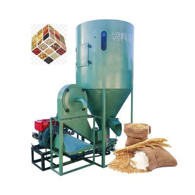 China Make animal feed automatic combine diesel engine chicken plant machine animal feed and grinder feed grinder mixer meet different needs for sale