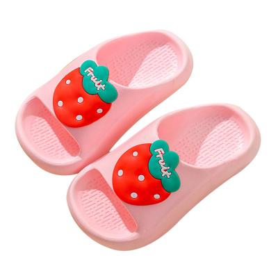 China Lovely red slides slippers children boys and girls cartoon slippers summer kids bathroom waterproof wholesale kids indoor shoes for sale