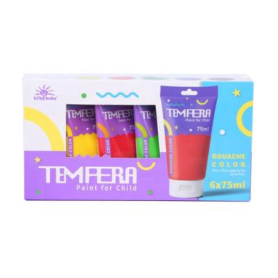 China Nox-toxic fluorescence tempera paint set 6 colors * 75 ml for sale