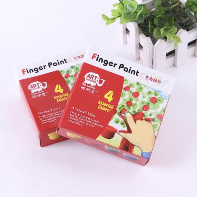 China Kids Finger Paint 4 Colors Set Washable Safe Paint Soft Finger Paint RFC0435 for sale