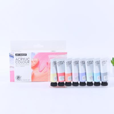 China Art Rangers Pastel Acrylic Paint Set Colors Best Quality Diy Pastel Acrylic Colors Kit 22ml*8 Acrylic Paint Colors for sale