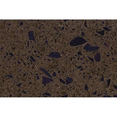 China Modern Brown And Black Artificial Quartz Stone Slab / Artificial Quartz Slab And Tile for sale