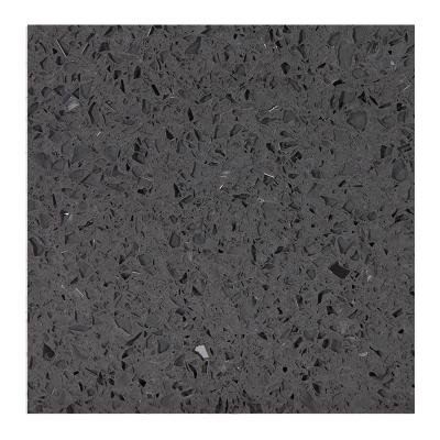 China Modern Top Selling Artificial Galaxy Stones Sparkle Black Quartz Stone Countertops for sale