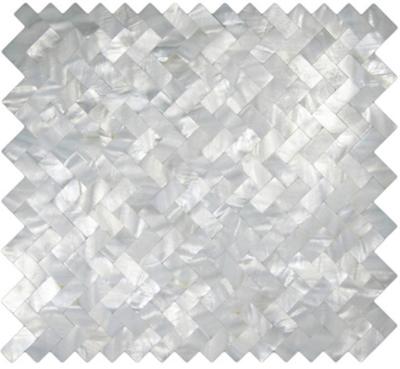 China CLASSIC White Herringbone Shell Mosaic Tile for Bathroom Kitchen Shower Wall Backsplash Tile for sale