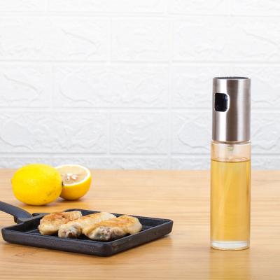 China Sustainable Kitchen Tools 100ml Oil Dispenser Glass Bottle Kitchen Olive Oil Sprayer Cooking for sale