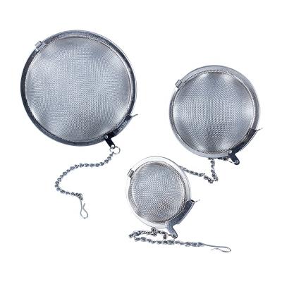 China PORTABLE Tea Strainer Accessories Tea Good Mesh Tea Ball Infuser Stainless Steel With Extended Chain for sale