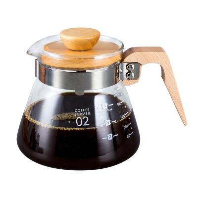 China 400ml/600ml Coffee Server Tea Maker Coffee Kettle Brewer Viable Pour Over Drip Glass Coffee Maker for sale