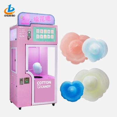 China CHUANBO vending machine cotton candy machine retail hot sale automatic candy making machine make big and small flower for sale