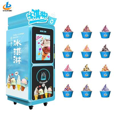 China 16L New Professional Beverage Shops Brave Man Ice Cream Vending Machine /Ice Cream Machine Automatic for sale