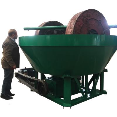 China gold gold grinding machine wet pan grinder, gold mill factory wet pan wet grinder hot sale for sale