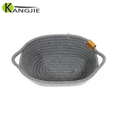 China Economical Sustainable Custom Design Sewing Cotton Rope Storage Basket for sale