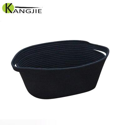 China Sustainable Handmade Customized Kitchen Fruit Storage Cotton Rope Basket for sale