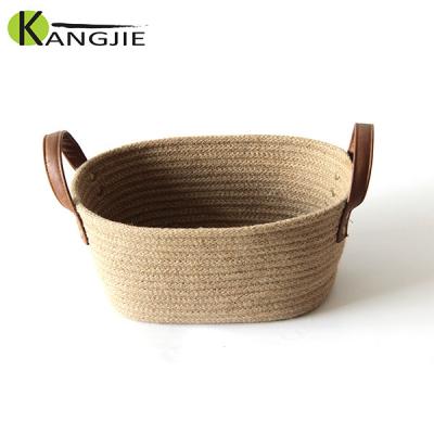 China Sustainable Hot Selling Excellent Quality Jute Rope Wholesale Bread Baskets for sale