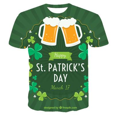 China Anti-wrinkle Solution To St Patrick's Day Sellers Green Lucky Custom Men Short Sleeve St Patrick's Day T-Shirt for sale