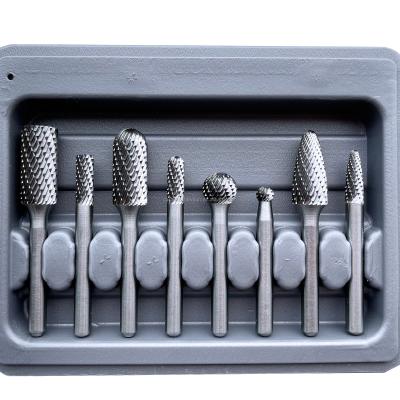 China GRAY COLOR CARBIDE BURRS SETS GRINDING BURRS SETS 8 PCS ROATRY FILE for sale