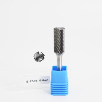 China SB Cylinder End Cut Carbide Burr Bits for Metal, Single Cut - 6mm Shank for sale