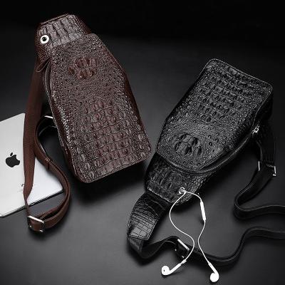 China 100% Genuine Crocodile Leather Color Men's Classic Cross - Body 16 Inch Nylon Shoulder Bag Strap For Man for sale