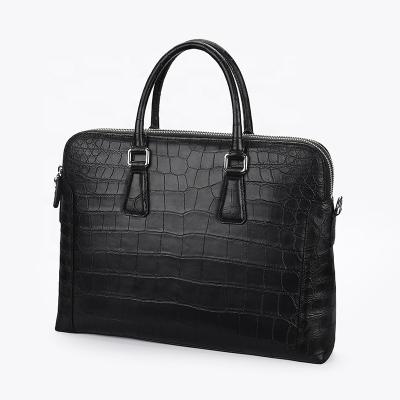 China Genuine Crocodile Skin Crocodile Skin Office Bag Men's Genuine Leather Price Crocodile Leather Briefcase Crocodile Skin Leather For Briefcase for sale