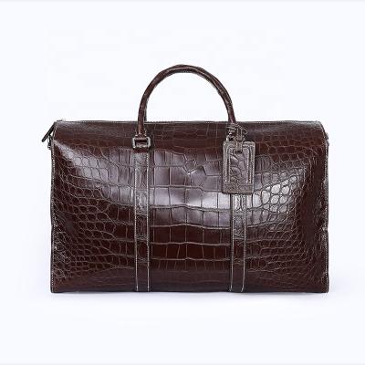 China Custom Man Suitcase Logo Duffle Luggage Bag Men Crocodile Bags Luxury Crocodile Duffel Bag For Man for sale