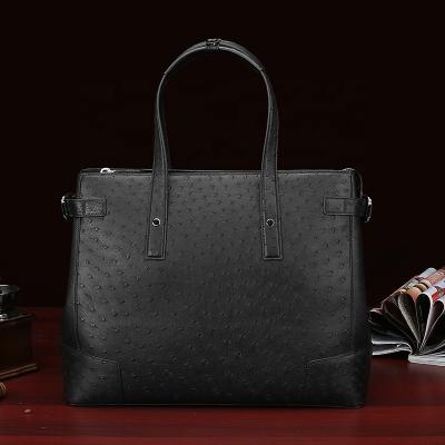 China Ostrich Briefcase Luxury Ostrich Leather Genuine Leather Leather Bags For Men for sale