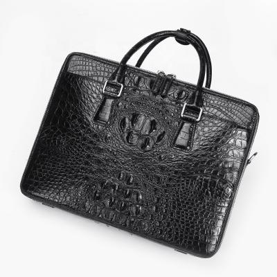 China Fashion Genuine OEM Men's Leather Briefcase Crocodile Bags Briefcase For Business Men for sale