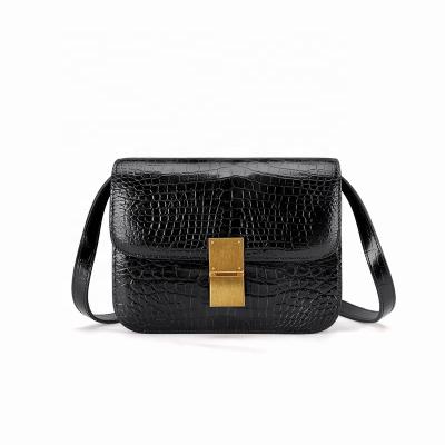 China Other Fashion Women Shoulder Handbag Black Small Crocodile Bags Design Handbags For Women for sale