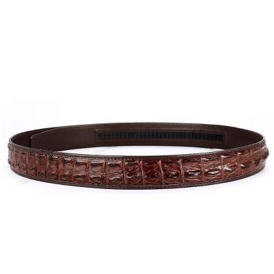 China Width Luxury Crocodile Logo 3.4cm OEM Genuine Leather Man's Business Belt With Automatic Buckles for sale