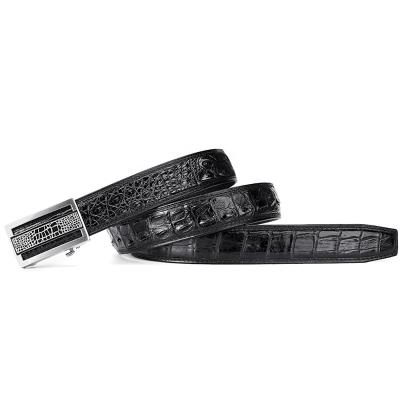 China OEM Famous Brands Crocodile Belt Alligator Leather Belt Buckle Genuine Leather Designer Automatic Belts For Men for sale