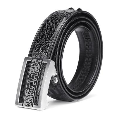 China Crocodile Leather Men's Crocodile Leather Belt High End Luxury Belt Automatic Buckle Belt for sale