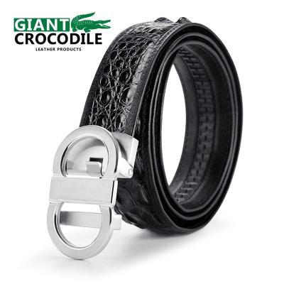 China Wholesale Crocodile Leather Men's Automatic Buckle Crocodile Leather Belt Business Casual Dress Suit Belt Width 3.4cm Width 3.4cm for sale