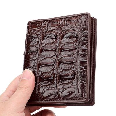 China Factory Stylish Luxurious Wallets High Capacity Crocodile Leather Men's Wallet Zipper Wallet Fashion Crocodile Purse for sale