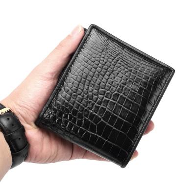 China High Capacity Wallet Custom Made Luxurious Leather Handmade Luxurious Wallets Genuine Crocodile Skin Wallets For Man for sale