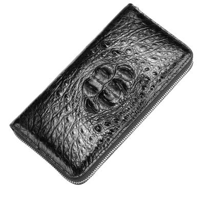 China High Capacity High Quality Genuine Crocodile Skin Long Wallet Men's Wallet Stretching for sale