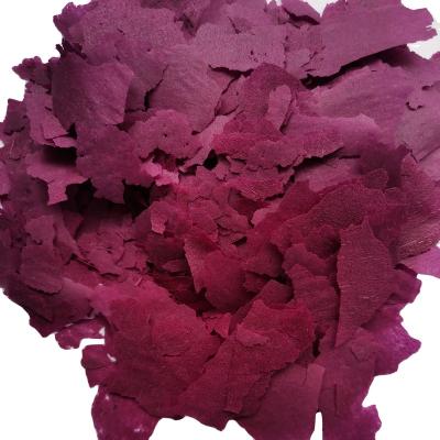 China Dry Centrifugation Dried Dehydrated Purple Sweet Potato Flakes Powder Big Size for sale